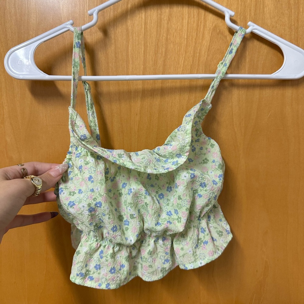 h & m floral tank top